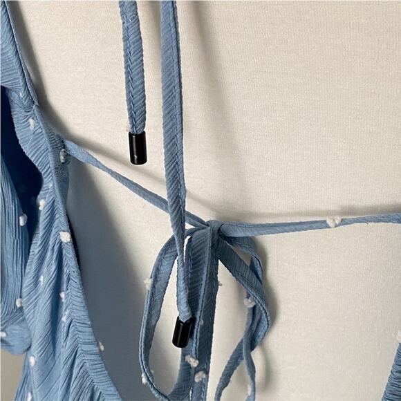 Anthropologie Medium Midi Dress Fall Boho Moon River Cottage tie back Prarie - Picture 9 of 15